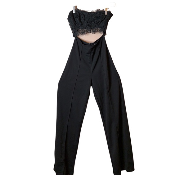 CLASSY STRAPLESS BLACK JUMPSUIT!!! - Picture 1 of 5